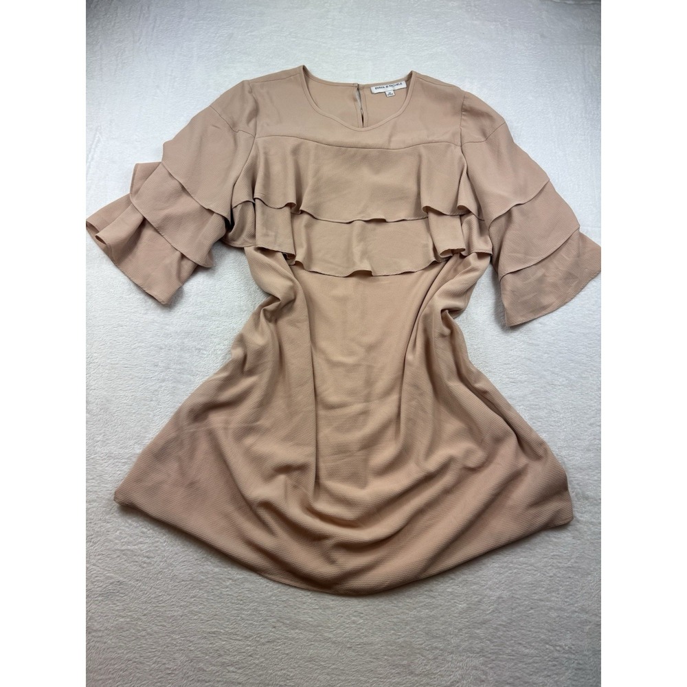 Emma and Michele‎ Dress Womens Size 2XL Pink Blush Ruffles Lined Wedding Guest